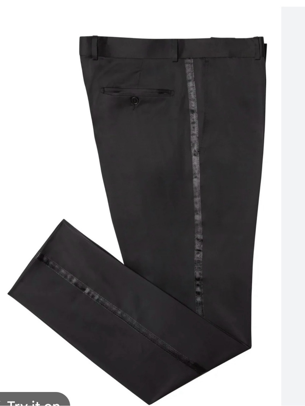 Henry Segal Tuxedo Pants Black Satin Stripe Size 2-4 Classic Formal